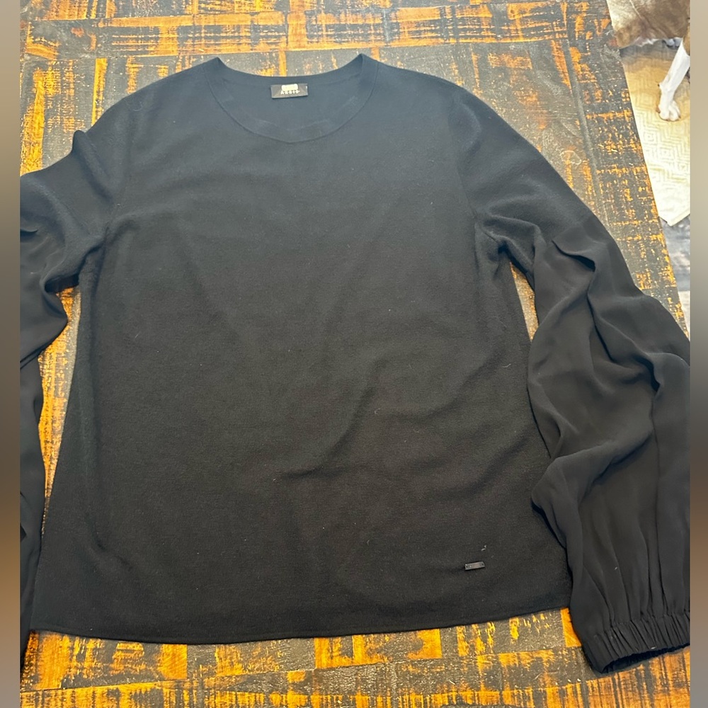Akris Women’s Sweater w/sheer Sleeves